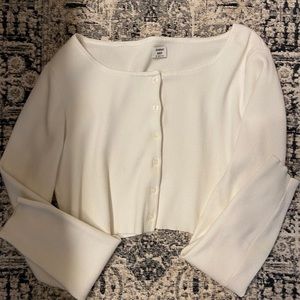 Aritzia Cropped Long Sleeve Sweater